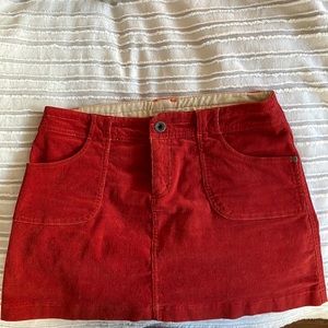 Kuhl red corduroy skirt
